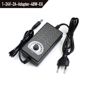 Регулируемый Адаптер питания 1V-24V 2A Источник питания 48 Вт DC Адаптеры AC220V Универсальный адаптер зарядное устройство Для светодиодной ленты видеонаблюдения EU US Plug