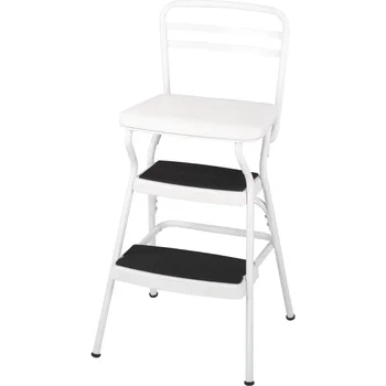Ретро-стул + табуретка с откидывающимся сиденьем (золотое и кремовое, одна упаковка), стулья для Столовой