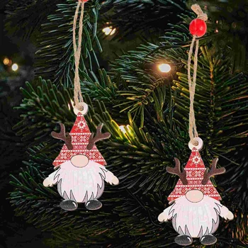 Рождественские украшения 12 шт., украшения для оформления, маленький кулон, дерево гномов, Бузинная елка гномов
