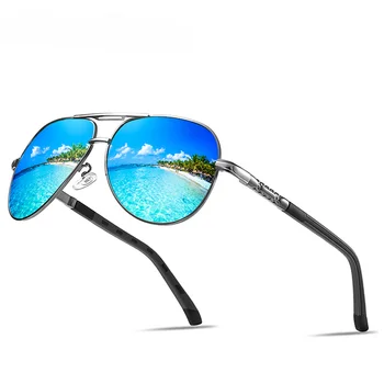 Роскошные поляризованные солнцезащитные очки Pilot Для мужчин, женщин для вождения, Рыбалки, Ретро-Солнцезащитные Очки, Брендовые дизайнерские мужские Металлические солнцезащитные очки для мужчин UV400