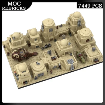 Серия фантастических роботов Модульный Пустынный город MOC Строительный блок Оригинальная головоломка Развивающие игрушки Модель Кирпичного мальчика для рождественских подарков
