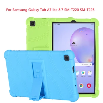 Силиконовый Противоударный Чехол для Samsung Galaxy Tab A7 Lite 8,7 T220 SM-T220 SM-T225 SM-T500 SM-T505 T500 10,4 Подставка Funda