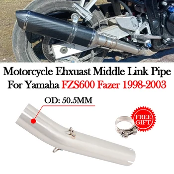 Слипоны Для Yamaha FZS600 FZS 600 Fazer 1998-2003 Мотоциклетная Выхлопная Система Escape Moto Глушитель Модифицированная Труба Среднего Звена 51 мм
