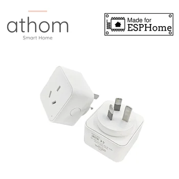 Смарт-вилка ATHOM с предварительной загрузкой ESPhome Smart Plug Работает с австралийским стандартом Home Assitant 10A