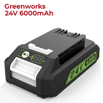 Сменный аккумулятор Greenworks 24V 6.0Ah BAG708, Литиевая батарея 29842, Совместимая с 20352 22232 аккумуляторными инструментами 24V Greenworks