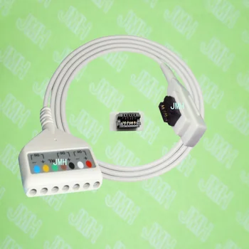 Совместим с аппаратом ЭКГ GE SEER MC 41959-007, магистральный кабель холтеровского анализа DIN с 7 выводами, AHA или IEC.