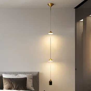 Современная светодиодная угловая лампа, минималистичная прикроватная лампа, Подвесная для спальни, гостиной, прихожей, Креативная Мраморная Длинная Подвесная лампа