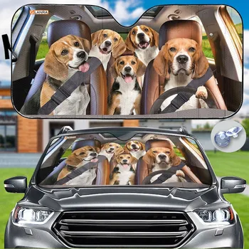 Солнцезащитный козырек Для семейного автомобиля Beagle, Автоматический козырек для автомобиля Beagle, Любители Биглей, Солнцезащитный козырек для Биглей, Подарки любителям собак, Бигль