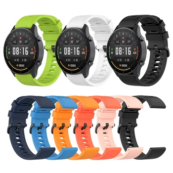 Спортивный силиконовый ремешок для часов Xiaomi, цветной ремешок на запястье, ремешок для браслета Mi Smartwatch, сменные аксессуары 22 мм