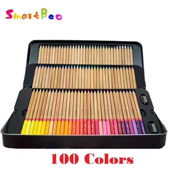 Супер отличные Наборы из 100 цветных карандашей; Lapis de cor 100 стержней; Crayon de couleur; Dicke buntstifte; Renkli kalemler