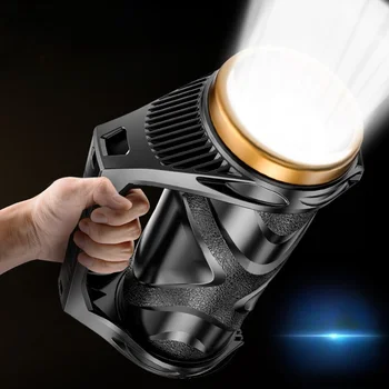 Супер Яркий Фонарик-Прожектор На Открытом Воздухе Long Shot LED Ручная Лампа Для Зарядки Ксеноновой Лампы с Длительным сроком службы