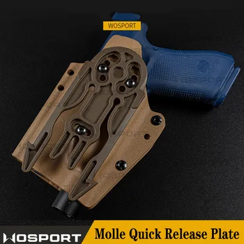 Тактическая Быстроразъемная пластина Molle, платформа для кобуры для пистолета, Универсальный чехол для пистолета, адаптер для нагрудного жилета Molle, Охотничье снаряжение