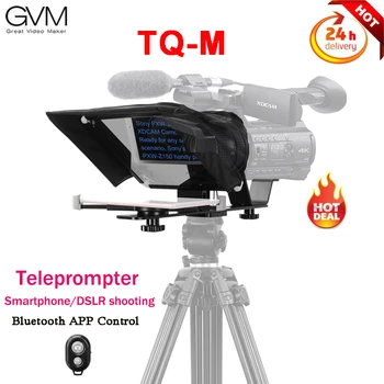 Телесуфлер GVM TQ-M для Планшетных телефонов iPad, Запрашивающий Запись Интервью, Считыватель Подсказок для мобильной Зеркальной камеры в режиме реального времени