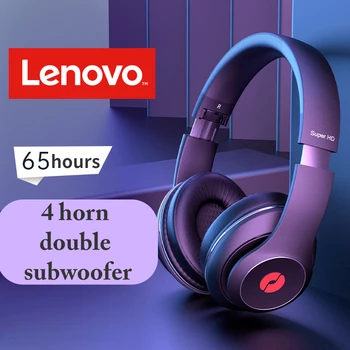 Ударный динамик Lenovo, Высокое качество звука, наушники Bluetooth 5.3, Беспроводная компьютерная игровая гарнитура с шумоподавлением