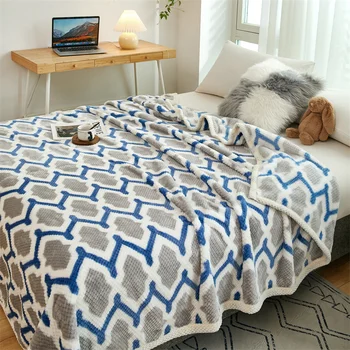 Удобное вязаное одеяло из мягкой синельной пряжи, Вязаное одеяло, Моющееся, ручной работы, Вязаное одеяло для дивана-кровати, автомобиля