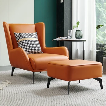 Удобные кожаные стулья для гостиной Дизайн Роскошные Стулья для Ленивой гостиной Современный Пол Sillas De Oficina Домашняя Мебель