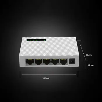 Удобный Ethernet-коммутатор Портативный Ethernet-разветвитель Концентратор Широкое применение Простое управление