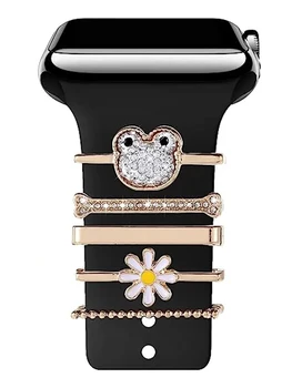 Украшение для Apple Watch band 8 6 7 4 se 42 мм Ювелирное кольцо с бриллиантом Аксессуары samsung/Huawei браслет 20/22 мм ремешок для часов