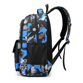 Устойчивый к разрыву практичный портативный гладкий рюкзак на молнии, школьная сумка, износостойкая школьная сумка, снижающая нагрузку для улицы
