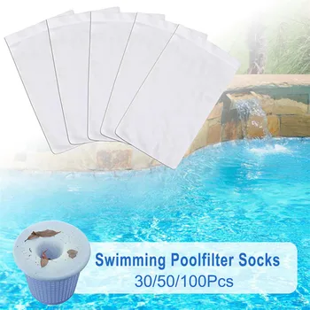 Фильтрующие носки-скиммер для повторного использования, аксессуары для плавания, ультратонкие эластичные носки-фильтры для бассейна, Эластичные носки-скиммер для бассейна, поставка для бассейна