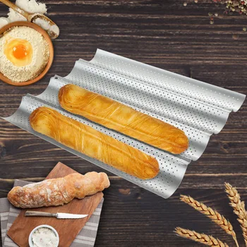 Форма для выпечки французского хлеба, форма для выпечки багета, антипригарная, с 2/3/4 канавками, форма для выпечки торта, инструменты для тостера