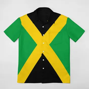 Футболка с флагом Ямайки, Новинка, Брючный костюм, Высококачественная рубашка с короткими рукавами для отдыха, Размер США