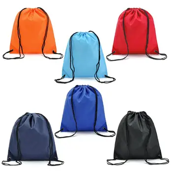 Холщовый рюкзак на шнурке, сумка для спортзала, спортивная сумка для мужчин, женщин, школьных путешествий для детей