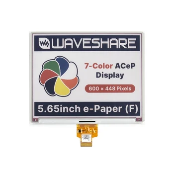 Цветной дисплей Waveshare для электронной бумаги E-Ink Raw с диагональю 5,65 дюйма, 600X448 пикселей, ACeP 7-цветный, поддерживает интерфейс SPI
