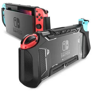 Чехол для Nintendo Switch Серии MUMBA, защитный чехол с рукояткой из ТПУ, прикрепляемый чехол, совместимый с консолью и контроллером Joy-Con