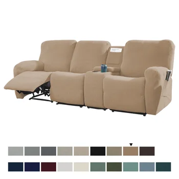 Чехол для кресла с откидной спинкой на 3 сиденья со средней консолью, чехол для дивана с откидной спинкой, эластичные чехлы для дивана с откидной спинкой, защита мебели для дивана с откидной спинкой