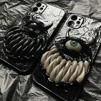 Чехол Для телефона Horror Monster Кремовый Силиконовый Мягкий Чехол Для iPhone 14 13 12 Mini 11 Pro XS Max X XR SE 6 7 8 Plus Case Scream Art Pattern