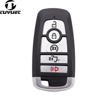 Чехол с 5 кнопками Smart Remote Key Shell для замены автомобильных ключей Ford, чехол для ключей с аварийным маленьким лезвием для ключей
