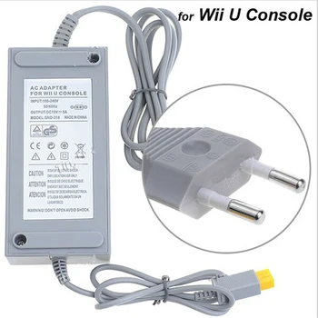 Штепсельная вилка США/ЕС 100-240 В 15 В 5A, Домашний настенный источник питания, зарядное устройство переменного тока, кабель-адаптер для хоста игровой консоли WiiU