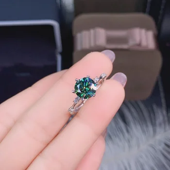 Ювелирное винтажное кольцо с муассанитом из серебра 925 пробы для вечеринки, кольцо с муассанитом класса VVS, серебряное кольцо с драгоценным камнем, подарок для девушки